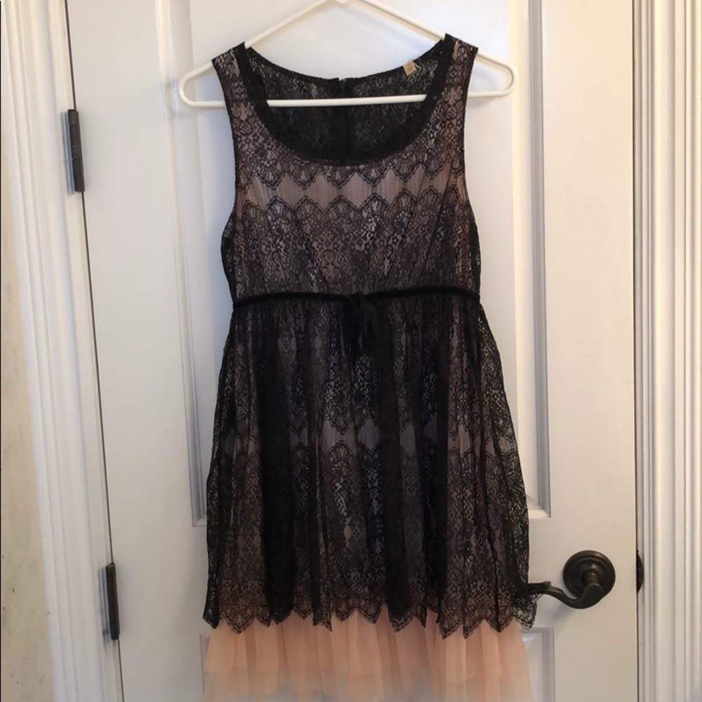 Lace overlay dress
